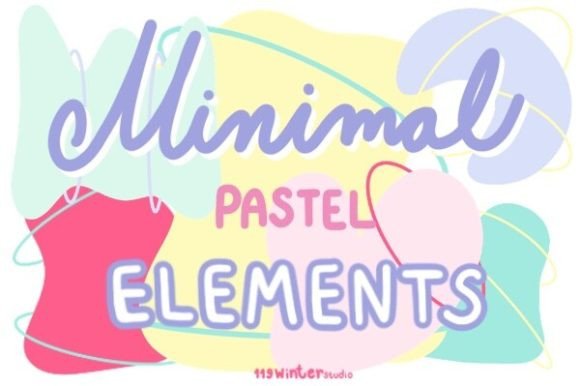 Download Minimal Pastel Elements (PNG SET) - Set Collection