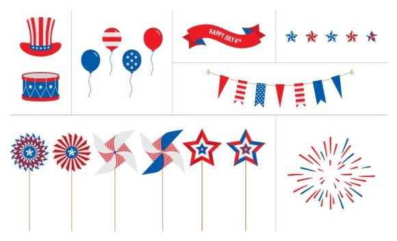 Download July 4th Graphics Set - Set Collection