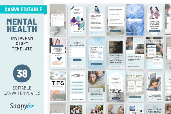 Download Mental Health Instagram Canva Story Temp - Health Collection