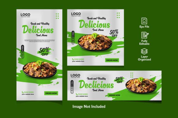 Download Healthy Food Social Media Set Promotion - Set Collection