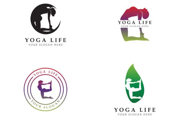 Download Set of Yoga Logo Vector - Set Collection