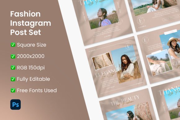 Download Fashion Instagram Post Set - Set Collection