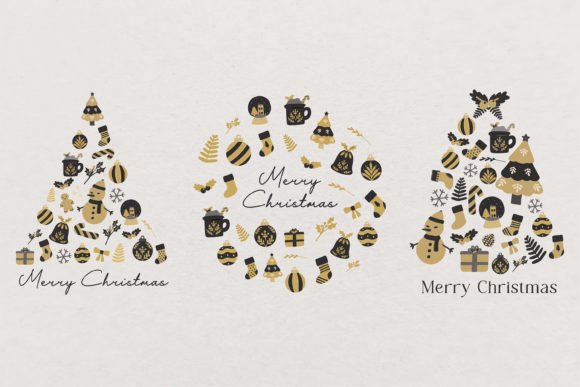 Download Christmas Winter Holiday Collage Set - Set Collection