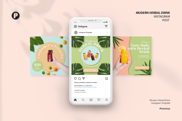 Download Herbal Drink Promotion Instagram Post - Promo Collection