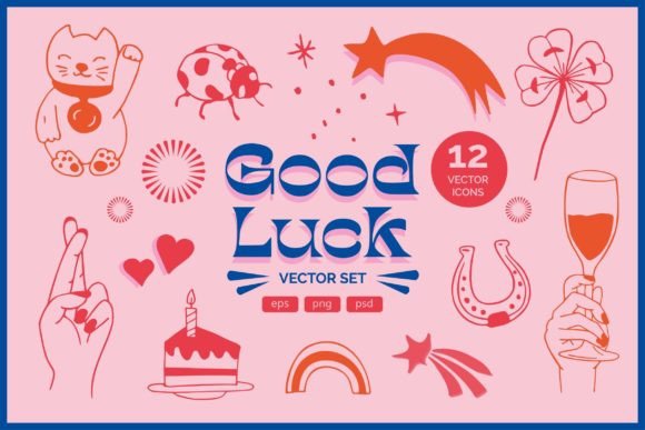 Download Good Luck Illustration Graphics Set - Set Collection