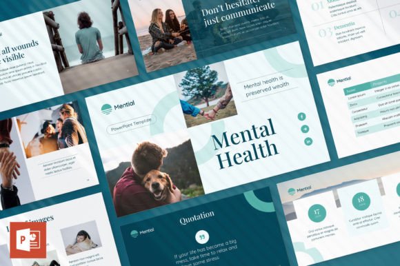Download Mental Health PowerPoint Template - Health Collection