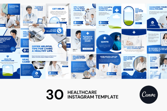 Download Healthcare Instagram Canva Templates - Health Collection