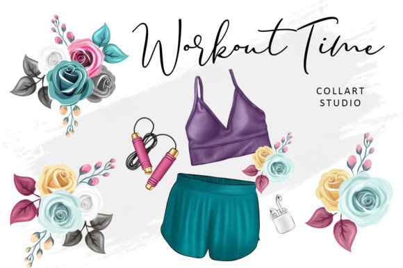 Download Fitness Clipart Set, Gym, Workout, Fit - Set Collection