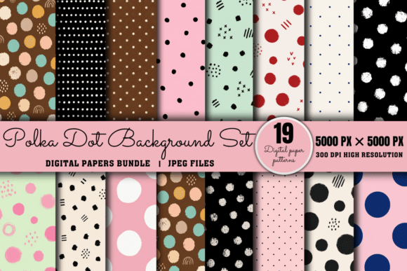Download Polka Dot Background Set, Paper Patterns - Set Collection
