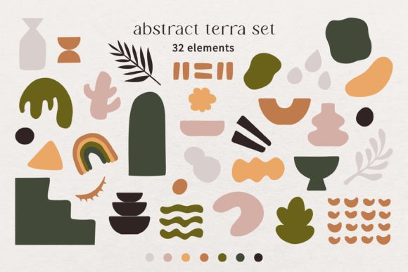 Download Modern Abstract Terra Shapes Clip Art - Abstract Collection