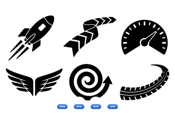 Download Speed Icon Vector Graphics Set - Set Collection