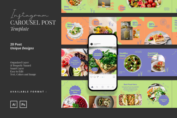 Download Healthy Food Carousel Instagram Post - Health Collection
