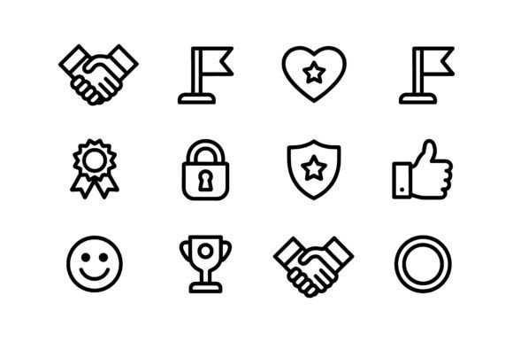 Download Business &amp; Success Line Icon Set EPS - Set Collection
