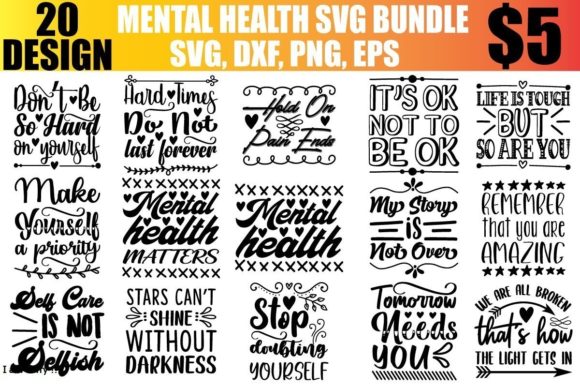 Download Mental Health SVG Bundle - Health Collection