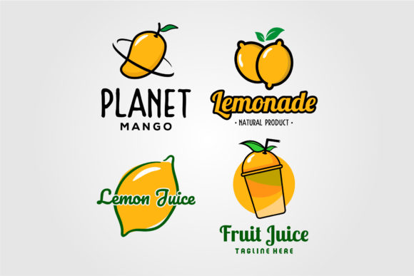 Download Fresh Fruit Juice Logo Set Vector Design - Set Collection