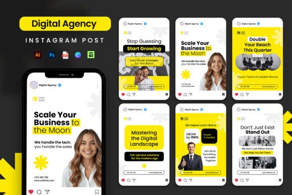 Download Clean Digital Agency Social Media Set - Set Collection