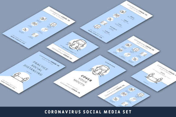 Download Coronavirus Social Media Set - Set Collection