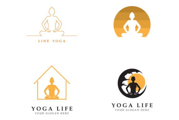 Download Set of Yoga Logo Vector - Set Collection