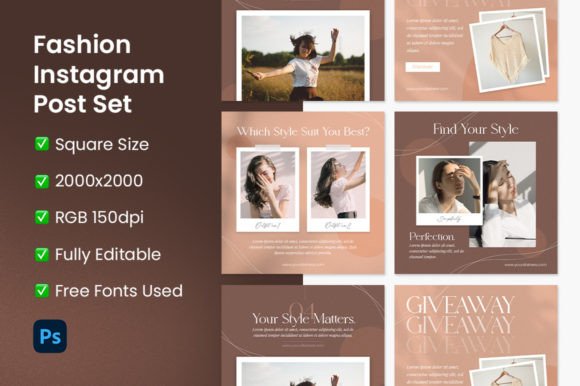 Download Fashion Social Media Post Set - Set Collection