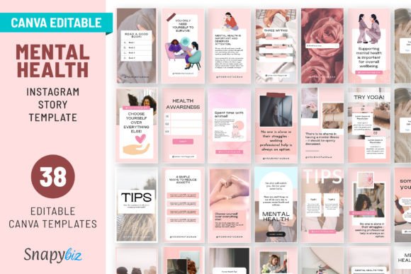 Download Mental Health Instagram Canva Story Temp - Health Collection