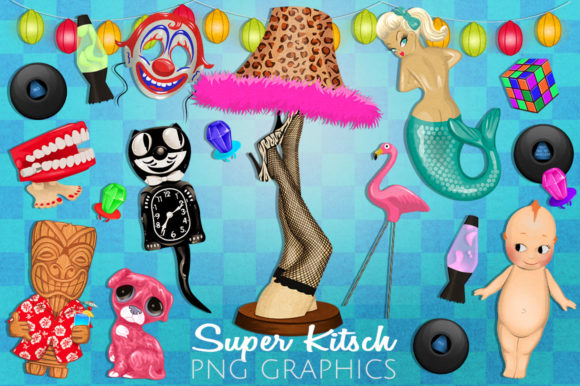 Download Super Kitsch Retro Graphics Set - Set Collection