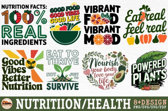 Download Nutrition, Health, Sublimation Bundle - Health Collection