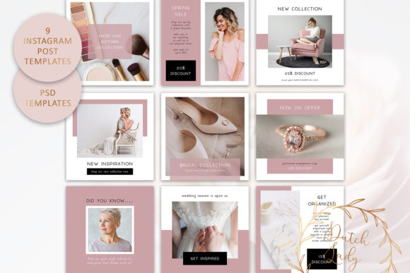 Download PSD Instagram Post Template Set #7 - Set Collection