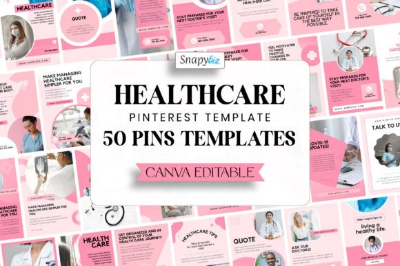 Download Healthcare Pinterest Editable Template - Health Collection