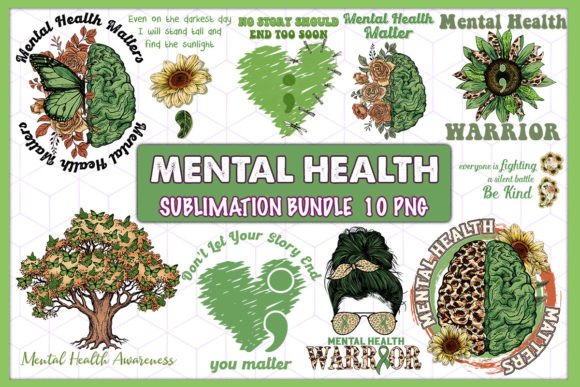 Download Mental Health Sublimation Bundle - Health Collection