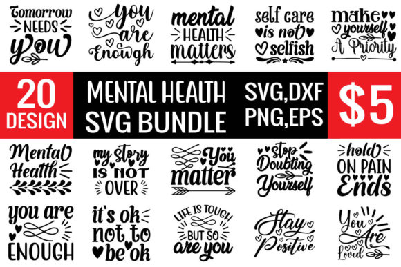 Download Mental Health SVG Bundle - Health Collection